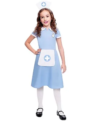 Childs Nurse Uniform New Fancy Dress Costume Doctor WW2 Book Week Day Kids Girls • £10.99