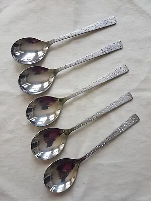£12.50 • Buy Vintage SPEAR & JACKSON Crystal Soup Spoon X 5 - Stainless Steel Cutlery 