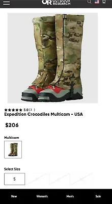 Outdoor Research Expedition Crocodile Military Leg Gaiters New Multicam S/M • $100