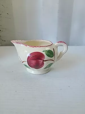 Vtg Blue Ridge Southern Potteries Apple  Creamer Red  Trim Hand Painted • $12.95