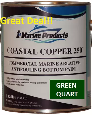 Coastal Copper 250 Ablative Antifouling Bottom Paint Green Quart • $42.45