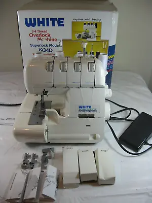 White Superlock Electronic Overlock Machine 1934D Differential Feed 3-4 Thread • $56.52