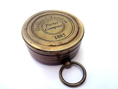 Brass Sundial Compass Vintage Dollond London Nautical Antique Compasses Solid • $18