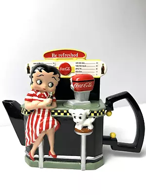 Vintage Betty Boop Coca Cola Soda Fountain Teapot • $54.99