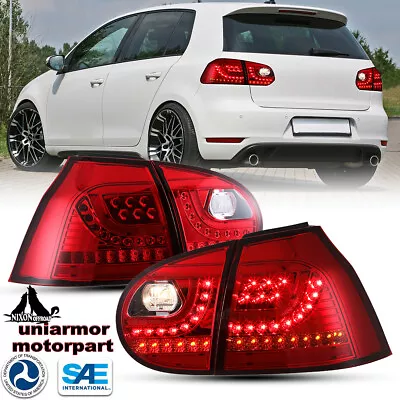 $180.99 • Buy For 06-09 Volkswagen VW MK5 Golf 5 GTI Rabbit LED Tail Lights Rear Lamps Chrome