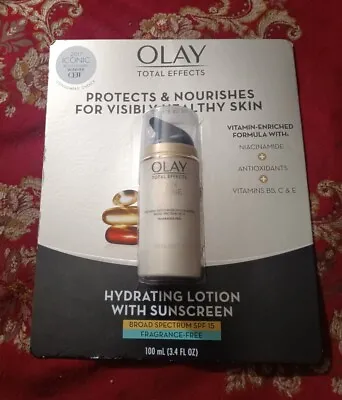 OLAY Total Effects 7-in-1 SPF 15 Moisturizer Fragrance Free 3.4 Fluid Ounce • $28.95