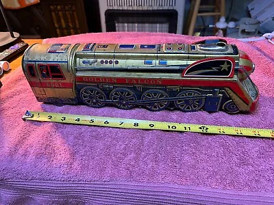 Vintage  Battery Operated Golden Falcon #6681 Toy Tin Train Engine JAPAN • $7.95