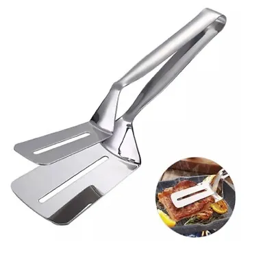 Stainless Steel Steak Clamp - Durable BBQ Tongs Bread & Meat Clip For Kitchen • $8.40