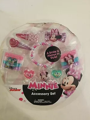 Hair Accessory Set DISNEY MINNIE MOUSE Bracelet Bow Clips Hair Ties NEW FREE S/H • $13.08