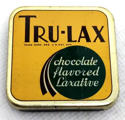 TRU-LAX Chocolate Flavored Laxatives Tru-Lax Company Newark NJ Vintage Tin • $9.99