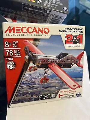 Meccano Engineering & Robotics 2 In 1 Stunt Plane Construction Set #17201 • $20