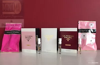 💖💝joblot Prada Candy Milano La Femme Pack 5 X 1.5ml Edp Sample Sprays New💖💝 • £11.95