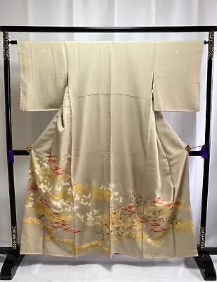 $48 • Buy Vintage Japanese Silk Kimono - Tomesode With Beautiful Motifs