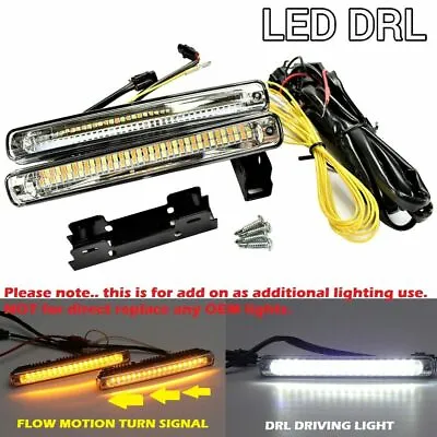 Switchback 36 LED DRL Bumper Sequential Running Driving Lamp Universal BM A V S • $49