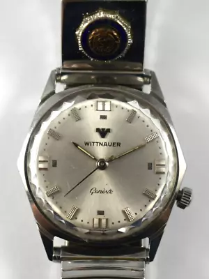 Vintage Wittnauer Geneve Stainless Steel Case Manual Wind Watch Runs Lot.14 • $59.99