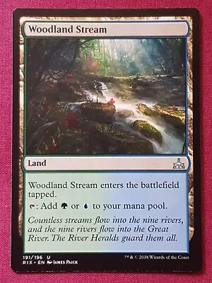 Magic The Gathering RIVALS OF IXALAN WOODLAND STREAM Land Card MTG • $5.99