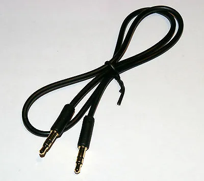 Slim 3.5mm Mini Stereo Jack Plug To Plug Slim Black Flexible Cable 50cm 0.5m • £3.07