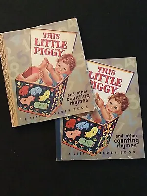 This Little Piggy~Counting Rhymes~Little Golden Book/W War Bond Dust Jacket~VTG • $86.20