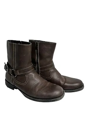 RW By Robert Wayne Men's Conroy Motorcycle Boots Men Size 9D Crack In Heel • $4.43