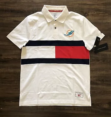 Miami Dolphins Polo Shirt Men's Size Medium Tommy Hilfiger NFL NWT • $34.97