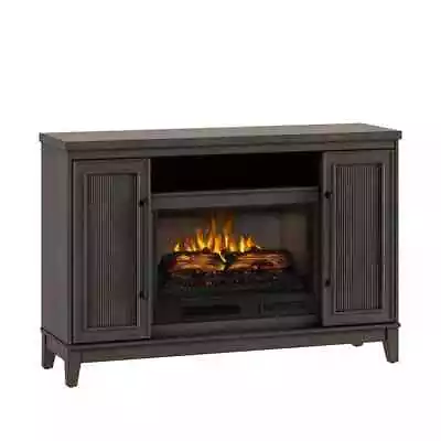 Freestanding Media Console Wooden Electric Fireplace In Dark Brown Birch 54 In. • $419.48