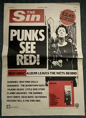 New Wave Lp Nme Press Promo Advert Vintage 1977 Rare Punk Rock - Ramones Damned • £14.99