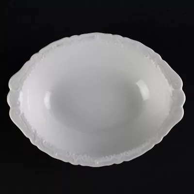 Haviland Limoges Schleiger 8 All White Oval Nut Dish Antique France 6 1/8  • $25