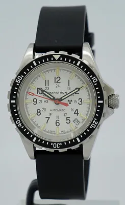 Marathon Ref 6645 Steel Auto 36mm White Dial SAR Arctic Edition Medium Diver • $1150