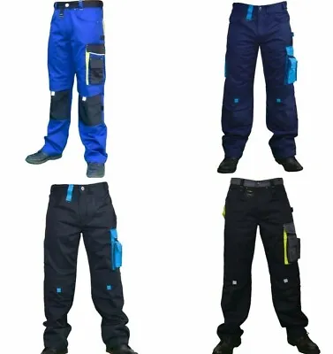 Mens Work Cargo Combat Trousers Knee Pad Pockets Heavy Duty Uk Industrial Pants • £19.99