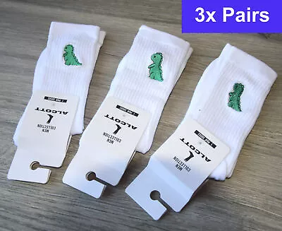 3 Pairs Mens White Winter Thermal Bed Socks Non Slip Fluffy Cosy Warm Size 6-11 • $14.61