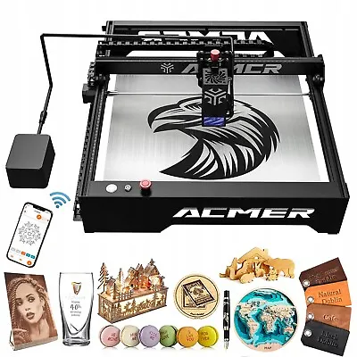 ACMER P1 96W Laser Engraver Cutter W/ Air Assist Laser Engraving Machine APP UK • £587.99