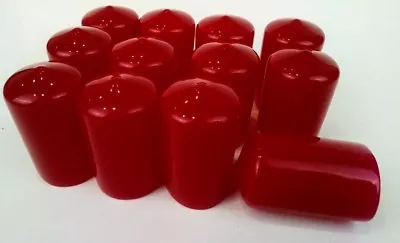 12-1.25  X 2  PVC Red Vinyl Round End Cap Cover Plastic Post Tube Pipe Rod Cap • $9.99