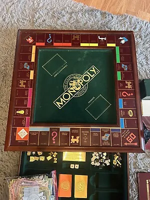 1991 Vintage Franklin Monopoly Collector's Edition Wood Game Board • $300