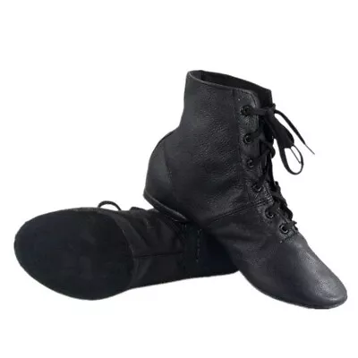 Cheapdancing Men’s Practice Dancing Shoes Soft Leather Flat Jazz Boots Size 10 • $14