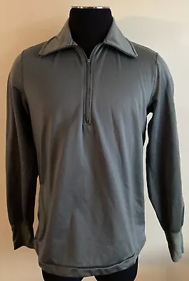 Heat Retentive Moisture Resistant Sleeping Shirt Size M 1/4 Zip Military Green • $9.99