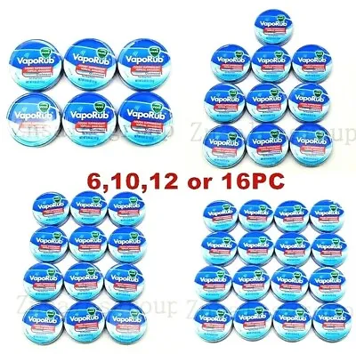 Vicks VapoRub Cough Suppressant Topical Analgesic Ointment 0.45oz(6/10/12/16 PC) • $35.99