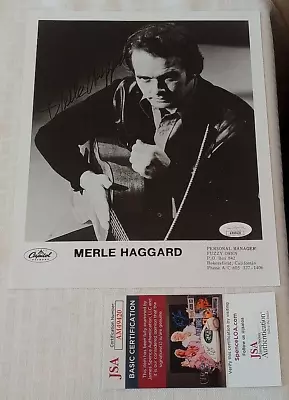 MERLE HAGGARD Autographed Signed 8x10 Promo Photo Country Music JSA Capitol • $299.99