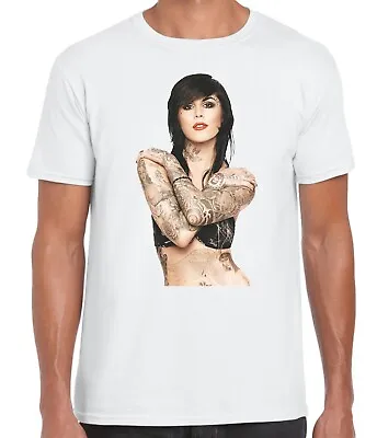 £9.99 • Buy Kat Von D Hug Tattoo Girl Mens T Shirt Designer Summer Short Sleeve Tshirt