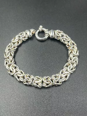 Milor Italy 925 Byzantine Bracelet 8.5” Heavy Wide • $45