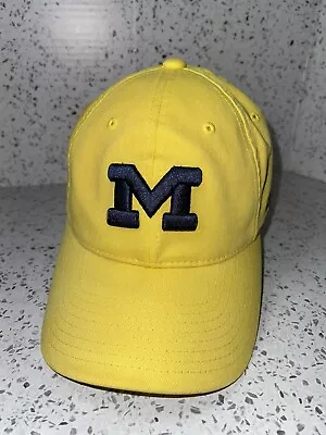 Michigan Wolverines Adidas Fitted Hat Adult Small Medium Yellow Cap • $16