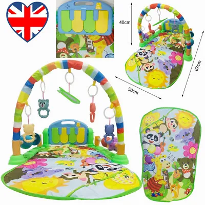 UK Baby Gyms Play Mats Toy Musical Kick Piano Toy Kids Crawling Play Mat Carpet • £18.99