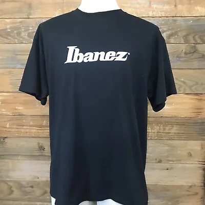 Ibanez Guitars Logo Men's Black T-shirt Size XL • $11.99
