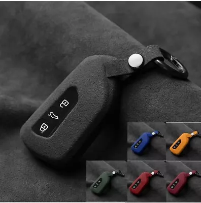 Suede Leather Car Key Fob Cover Case Skin Bag For VW Golf GTI MK8 2020 2021 • $28.66