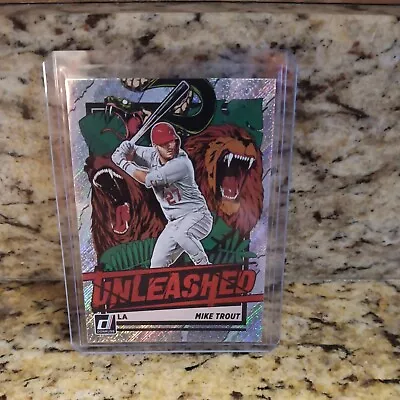 2021 Panini Donruss Unleashed Vector Holo Mike Trout #UNL2 Angels Insert SP  • $4