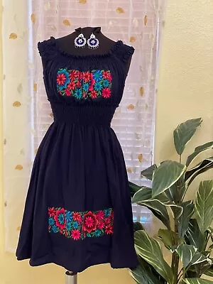 Mexican Embroidered Fiesta Dress Small Size • $34