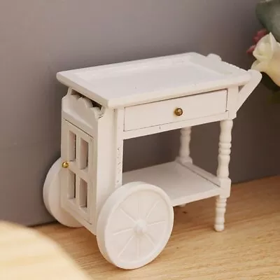 Dollhouse 1:12 Scale Miniature Drawer Food Cart Dining Room Wooden Furniture • $9.99