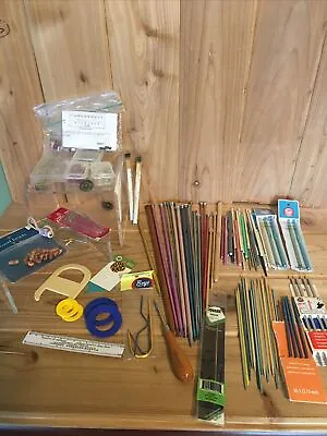 $45 • Buy Large Lot Of Vintage Knitting Needles, Crochet Hooks And Other. 84 + Pieces