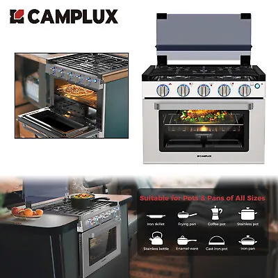 CAMPLUX 2 IN 1 Gas Stove 36L Gas Range Oven 3 Burners Cooktop Compact Kitchen RV • $510