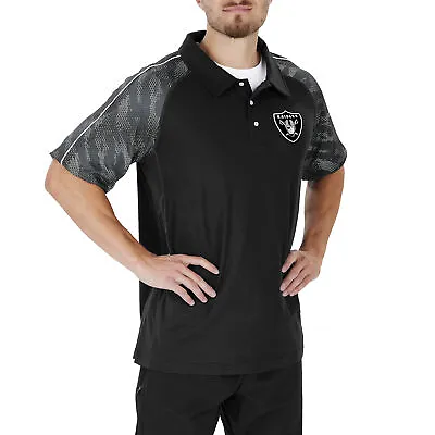 Zubaz NFL Men's Las Vegas Raiders Elevated Field Polo W/ Viper Print Accent • $38