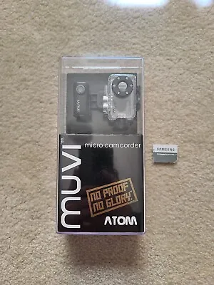 Veho Atom Muvi Micro Camcorder VCC-004-ATOM-NPNG With MicroSD New Factory Sealed • $47.07